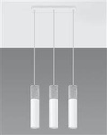 Sollux lampa wisząca Borgio 3 GU10 biało/betonowa SL.0649