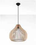 Sollux lampa wisząca Aprilla E27 czarno/drewniana SL.0639