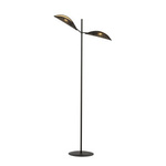 Emibig lampa stojąca Vene LP2 2xE14 czarno/złota 150cm 1158/LP2