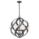 Quintiesse lampa wisząca zewnętrzna Blacksmith 4xE14 czarna IP44 QN-BLACKSMITH-4P-OBK