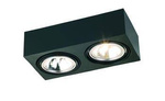 Argon plafon techniczny Rodos 2xG9 czarny 617