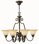 Elstead żyrandol / lampa wisząca Cello 6xE27 brązowa HK-CELLO6