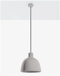 Sollux lampa wisząca Damaso E27 szara SL.0281