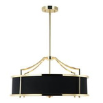 Orlicki Design żyrandol / lampa wisząca Stanza M 4xE27 czarno/złota OR84146