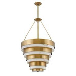 Quintiesse lampa wisząca Echelon 8xE14 mosiężna QN-ECHELON-8P