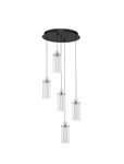 Luces Exclusivas lampa wisząca LED Juan ściemnialna Ø 38 cm 38W 1254lm 3000K IP20 czarno/srebrna LE44218