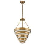 Quintiesse lampa wisząca Echelon 4xE14 mosiężna QN-ECHELON-4P