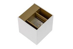Loonari kinkiet zewnętrzny LED Cube 2x(4,6W 471lm 3000K) 9,2W 942lm biało/złoty IP65 451820