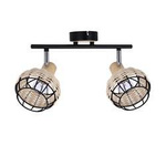 Candellux plafon (reflektorki) Tajga 2xE14 czarno/drewniany 92-12203
