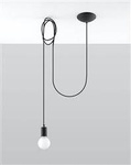 Sollux lampa wisząca Edison 1 E27 czarna SL.0369