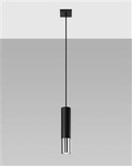 Sollux lampa wisząca Loopez 1 GU10 czarna/chrom SL.0940