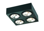 Argon plafon techniczny Rodos 4xG9 czarny 1553