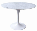King Home stół Tulip Marble 120 biały blat okrągły marmurowy metal GT-09M.FI120