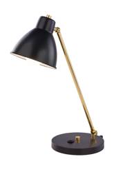 Amplex lampka biurkowa Loga E27 czarno/złota 8705