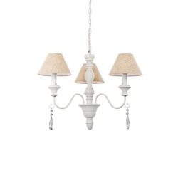 Ideal Lux żyrandol / lampa wisząca Provence 3xE14 biała 025032