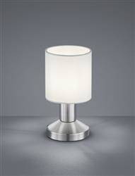 Trio lampka biurkowa Garda E14 biała/nikiel 18cm 595400101