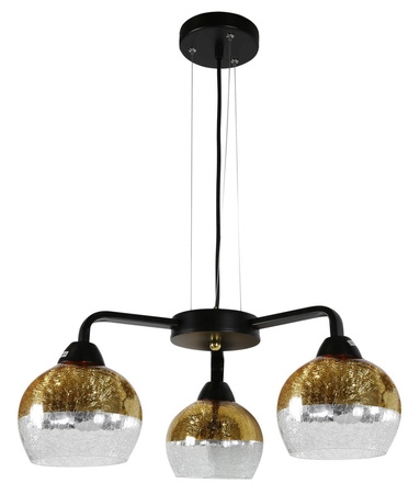 Candellux żyrandol / lampa wisząca Cromina 3xE27 czarno/złota 33-57259