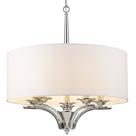 CosmoLight żyrandol / lampa wisząca Atlanta 5xE14 biała/nikiel P05803NI