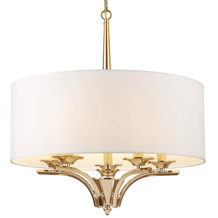 CosmoLight żyrandol / lampa wisząca Atlanta 5xE14 biało/złota P05797AU