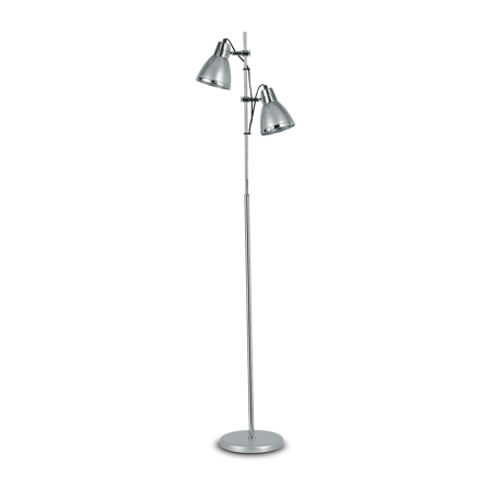 Ideal Lux lampa podłogowa Elvis 2xE27 srebrna 160cm 042794