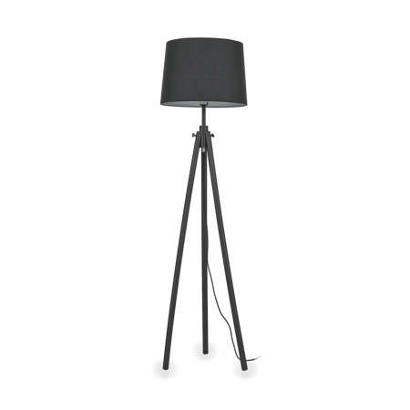 Ideal Lux lampa podłogowa York E27 czarna 164cm 121437