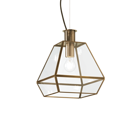 Ideal Lux lampa wisząca Orangerie E27 mosiężna 152776