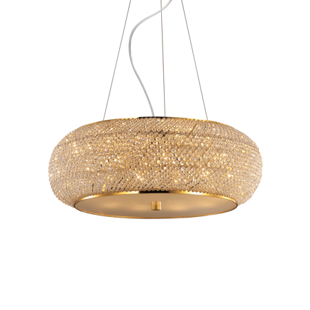 Ideal Lux lampa wisząca Pasha 10xE14 złota 082257