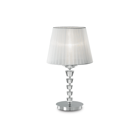 Ideal Lux lampka biurkowa Pegaso E27 chrom/biała 059259