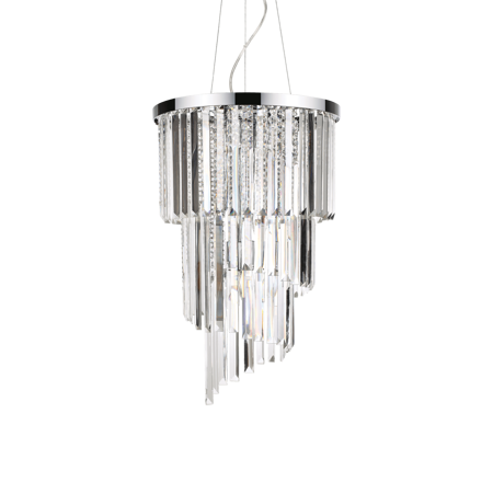 Ideal Lux żyrandol / lampa wisząca Carlton 8xE14 chrom 117737
