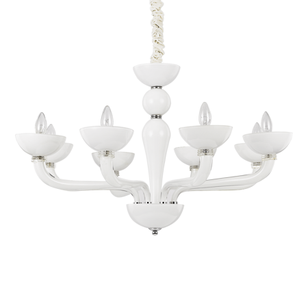 Ideal Lux żyrandol / lampa wisząca Casanova 8xE14 biała 094045