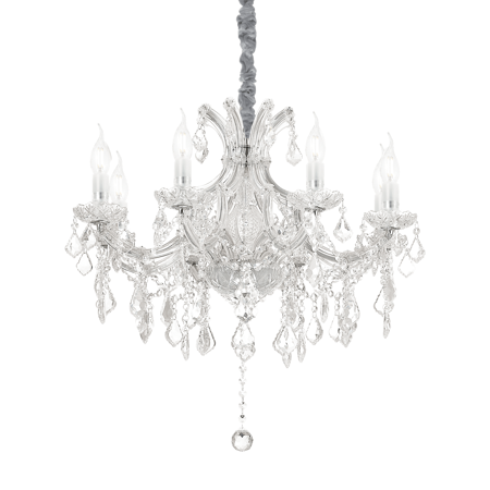 Ideal Lux żyrandol / lampa wisząca Napoleon 8xE14 chrom 167244