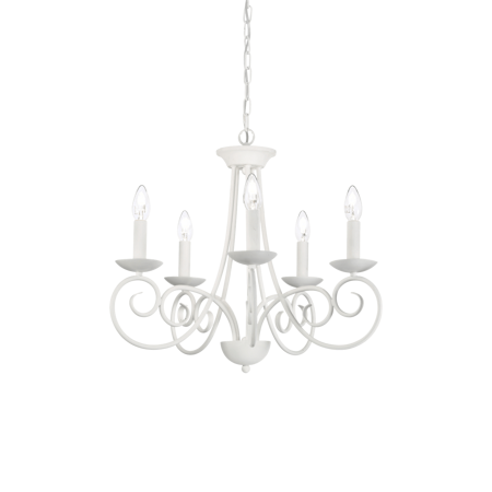 Ideal Lux żyrandol / lampa wisząca Sem 5xE14 biała 092751
