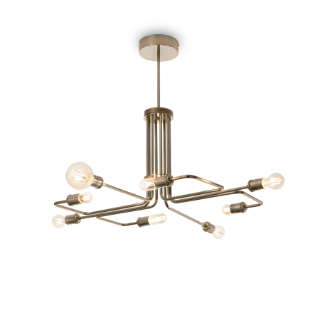 Ideal Lux żyrandol / lampa wisząca Triumph 8xE27 mosiężna 160269