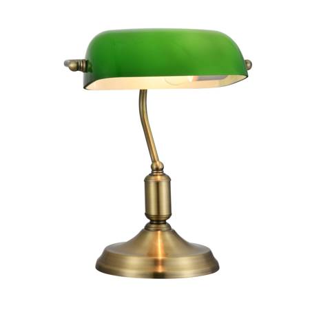 Maytoni lampka biurkowa Kiwi E27 mosiężna/zielona Z153-TL-01-BS