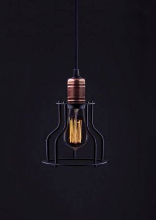 Nowodvorski lampa wisząca Workshop E27 Ø15cm czarna 6336