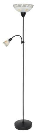 Rabalux lampa podłogowa Etrusco E27 + E14 czarno/biała 183cm 6968