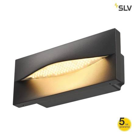 SLV oprawa ścienna zewnętrzna LED Adi 18W 870lm 3000K antracytowa IP55 233635