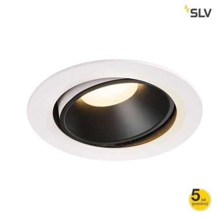 SLV oprawa sufitowa LED Numinos XL 37,4W 4250lm 3000K 40° biało/czarna wpuszczana 1003736