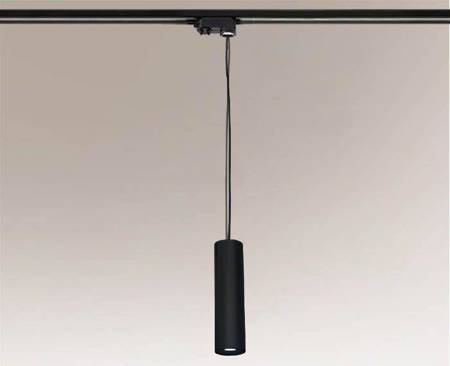 Shilo lampa szynowa wisząca Noda GU10 H30cm Ø6cm czarna 7954