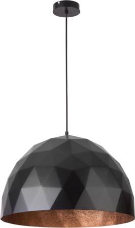 Sigma lampa wisząca Diament L E27 czarna/miedź 31368