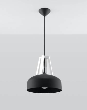Sollux lampa wisząca Casco E27 czarno-biała SL.0389