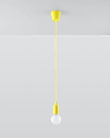 Sollux lampa wisząca Diego 1 E27 żółta SL.0578