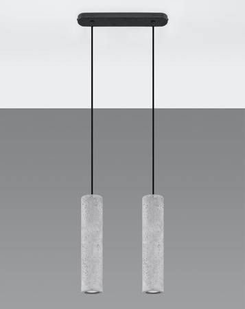 Sollux lampa wisząca Luvo 2 2xGU10 czarno/betonowa SL.0654