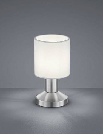 Trio lampka biurkowa Garda E14 biała/nikiel 18cm 595400101
