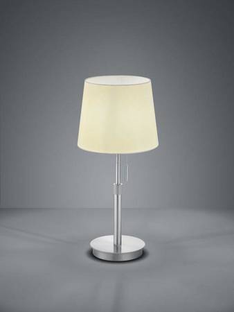 Trio lampka biurkowa Lyon E27 biała/nikiel 56cm 509100107